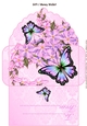 Forget me not pink butterfly gift money wallet