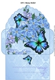 Forget me not blue butterfly gift money wallet