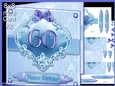 60 birthday blue damask mini kit