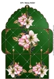Festive Amaryllis green gift money wallet