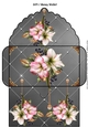 Festive Amaryllis grey gift money wallet