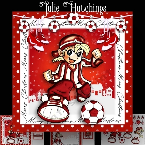 Christmas Football Crazy in Red