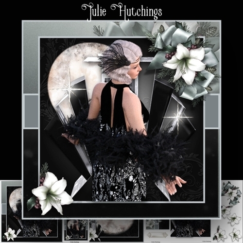 Deco Lady in Black Christmas/Birthday
