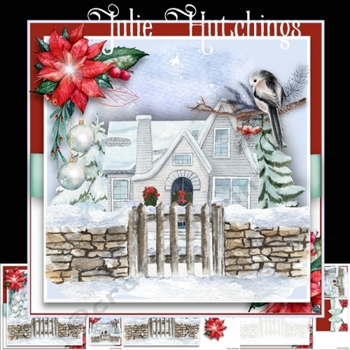 Snow covered House Christmas 