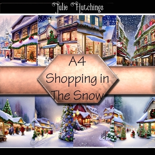 A4 Backgrounds Shopping In the snow
