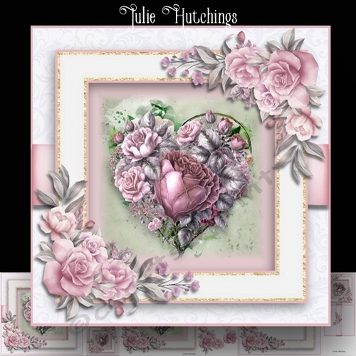 Vintage Rose Heart