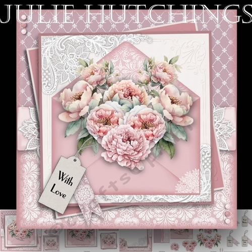 Shabby Chic Floral Envelope card front