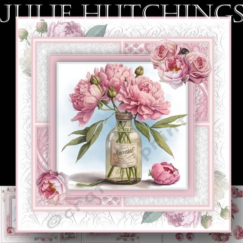 Roses And Lace Peony jar