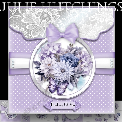 Lilac flowers and lace 