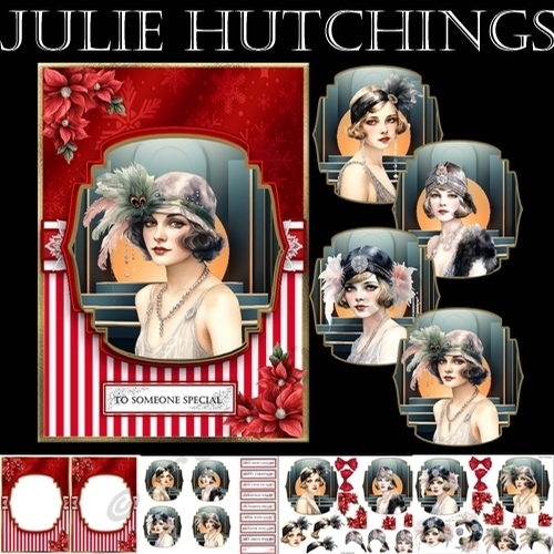 5x7 Art Deco Christmas