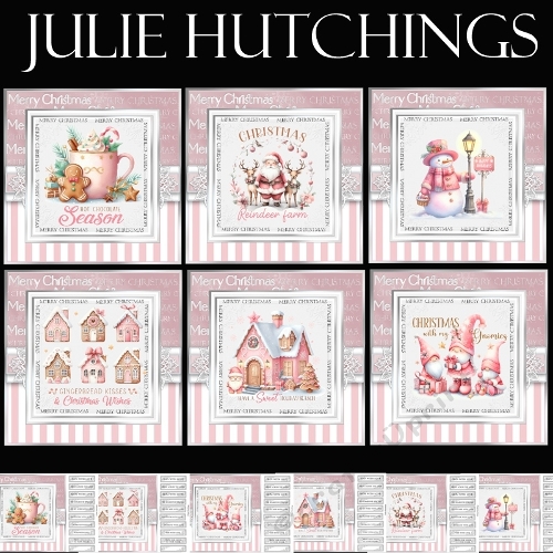 Pink Christmas 8x8 Card fronts