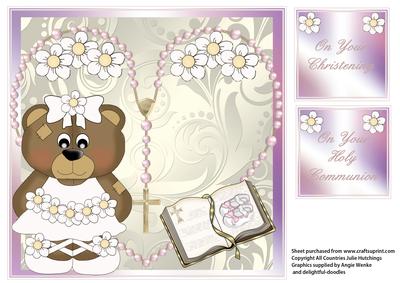 Christening/holy Communion 8x8 Card Front