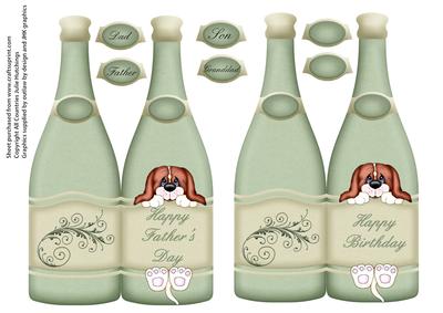 Bottle Shaped Card Father's Day/birthday