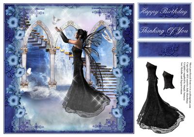 When Doves Fly 8x8 Card Topper/card Front