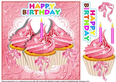 Cupcake Card Front 8x8
