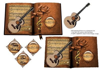 Book Style Music Card Topper
