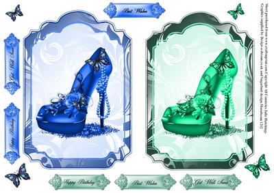 Shoe Toppers in Blue and Green