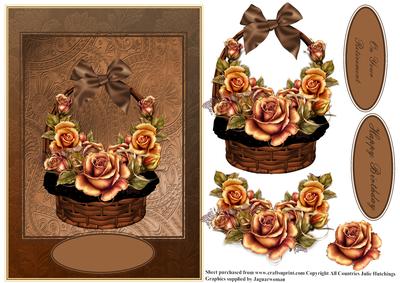 Basket of Roses Card Front