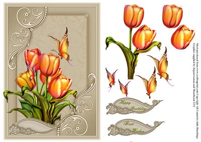 Tulips in a Frame Card Front