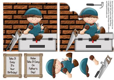 Relax DIY Card Topper Father's Day/birthday