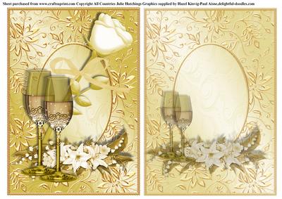 Golden Celebration Card Front and Insert