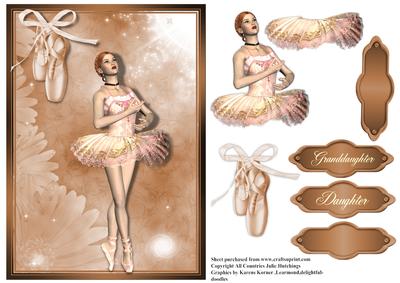 Ballerina Girl Card Front