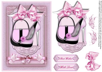 Shoes Card Front with Chrysanth