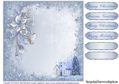 Insert to Winters Night Card Front/topper