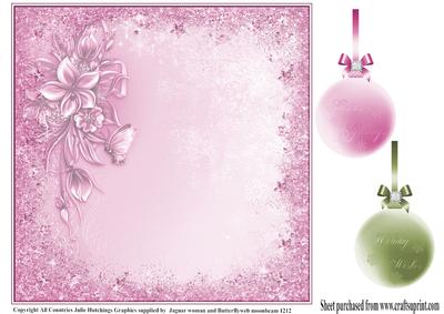 Pink Christmas Insert
