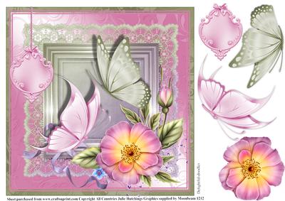 Butterfly and Lace Card Topper