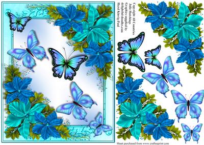 Gorgeous Flowers and Flutters Card Front
