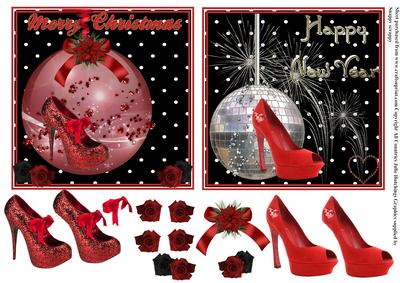 Christmas and New Year Shoe Card Toppers