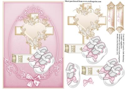 Christening/holy Communion Card Front Little Girl
