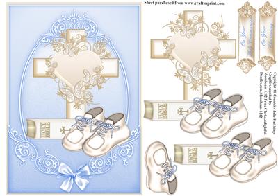 Christening/holy Communion Card Front Little Boy