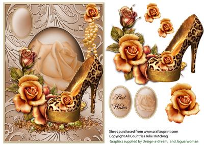 Roses Shoes and Pearls Card Front