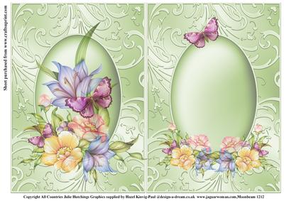 Insert to Floral Green Shimmering Frame