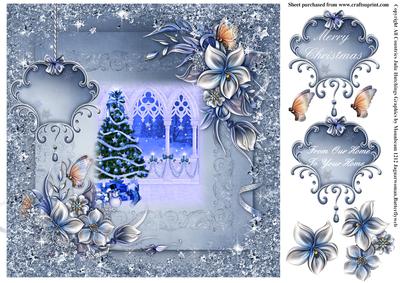 Silent Night Christmas Card Topper