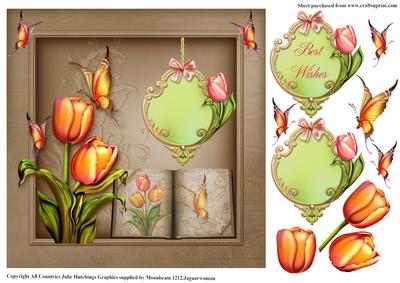 Spring Tulips Card Topper