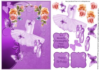 Ballerina Tutu and Shoes Card Front