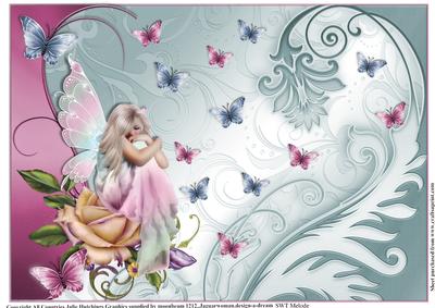 Butterfly Fairy Dreams A4 Card Front