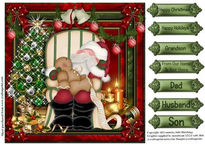 Twas the Night Before Christmas Card Front/topper