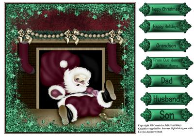 When Santa Fell Down the Chimney Card Topper