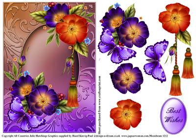Purple Floral Card Front