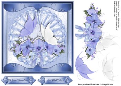 Beautiful Blues Card Topper