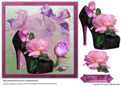 The Rose Shoe Card Topper