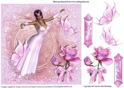 Fairy Wishes in Pink Card Topper