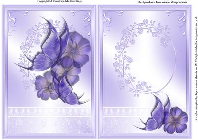 Insert Blue Floral Flutters