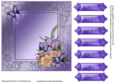 Insert to Butterfly on Shimmering Lace