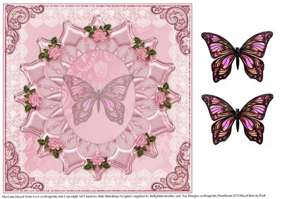 Insert to Pink Flutters on Satin