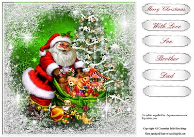 The Frosty Window Christmas Eve Card Topper